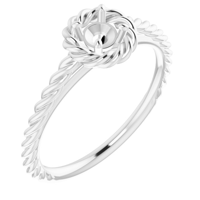 Solitaire Rope Ring