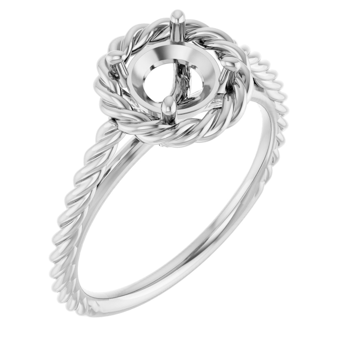 Solitaire Rope Ring