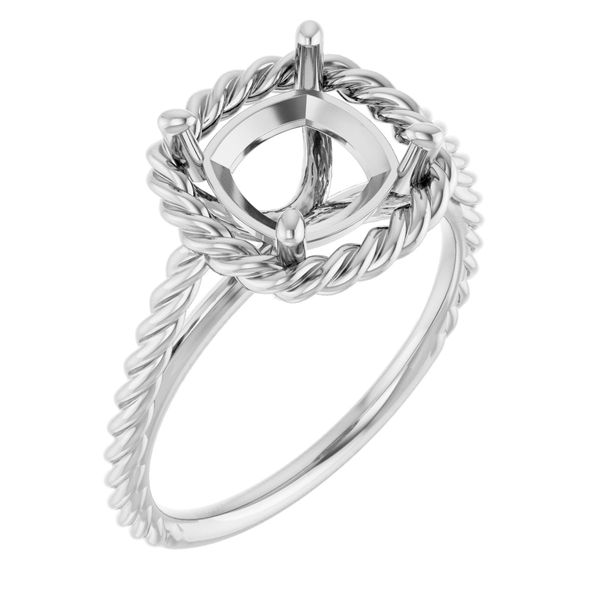 Solitaire Rope Ring