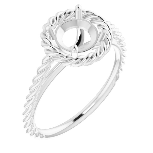 Solitaire Rope Ring