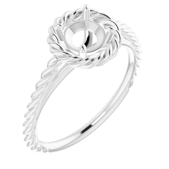 Solitaire Rope Ring