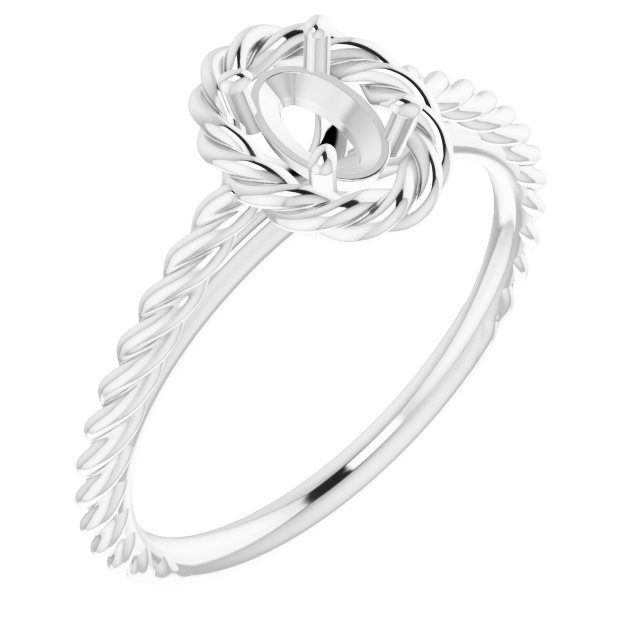 Solitaire Rope Ring
