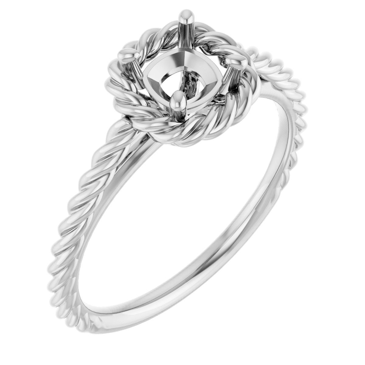 Solitaire Rope Ring