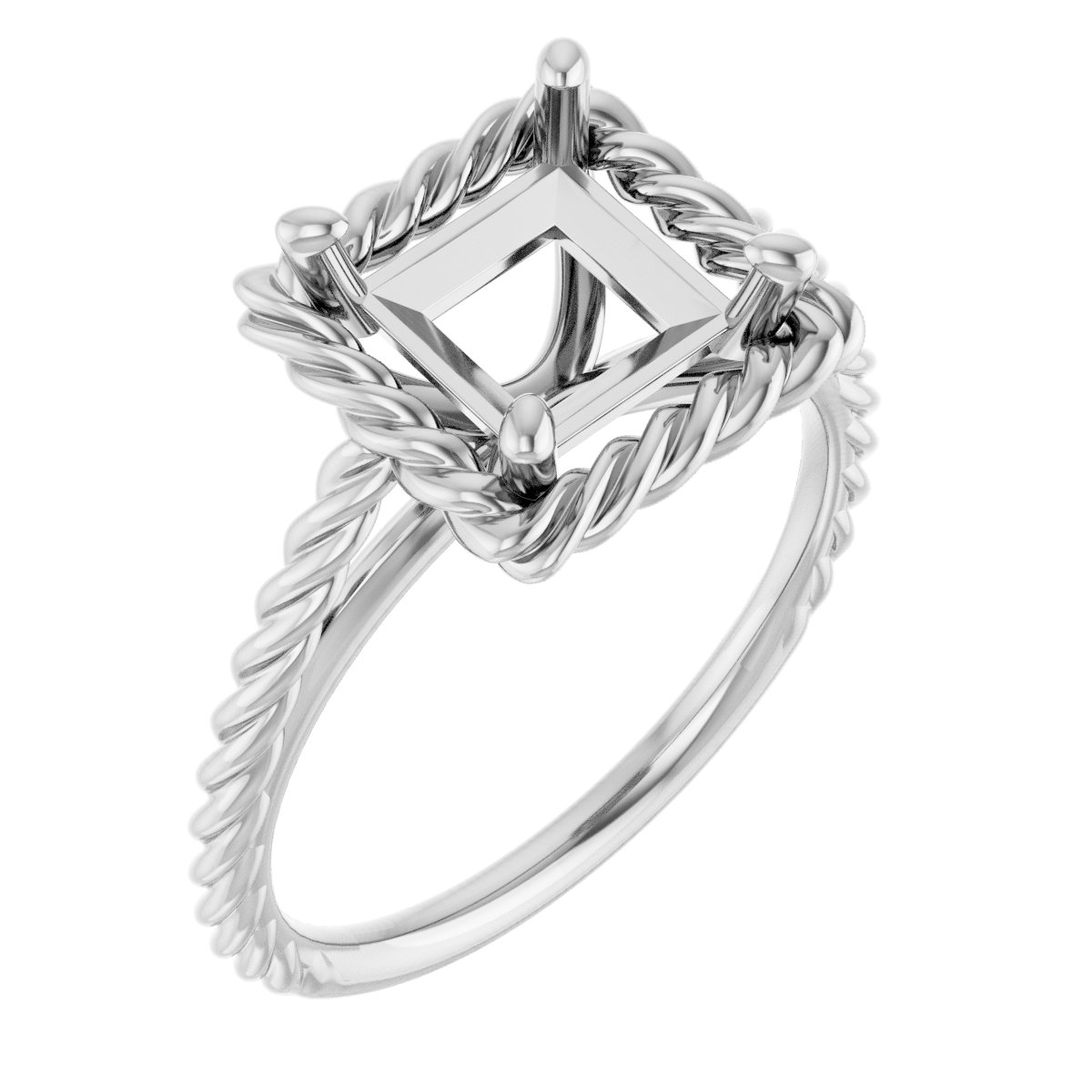 Solitaire Rope Ring