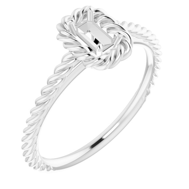 Solitaire Rope Ring