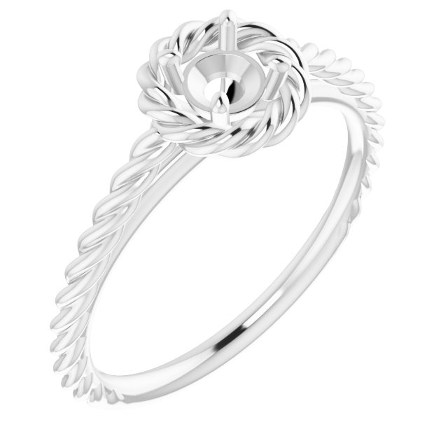 Solitaire Rope Ring