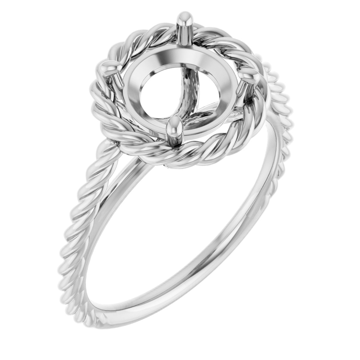 Solitaire Rope Ring