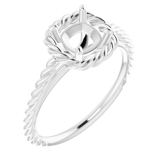 Solitaire Rope Ring