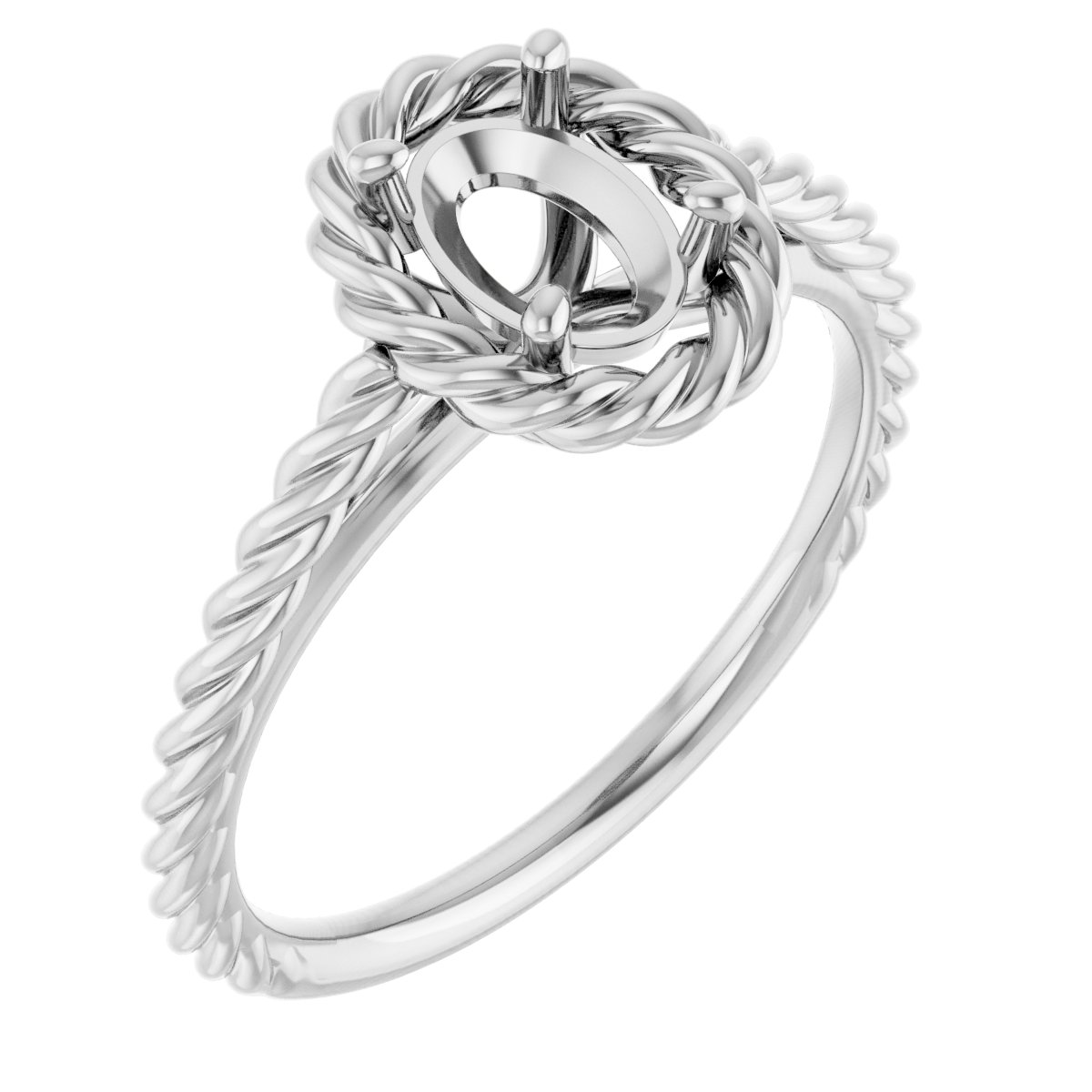 Solitaire Rope Ring