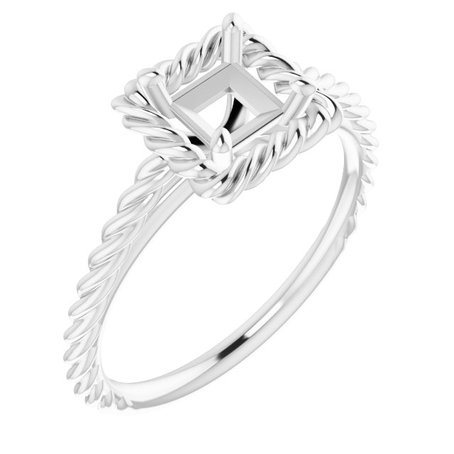 Solitaire Rope Ring
