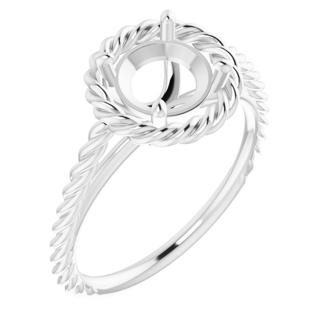 Solitaire Rope Ring