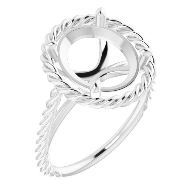 Solitaire Rope Ring