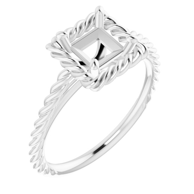 Solitaire Rope Ring
