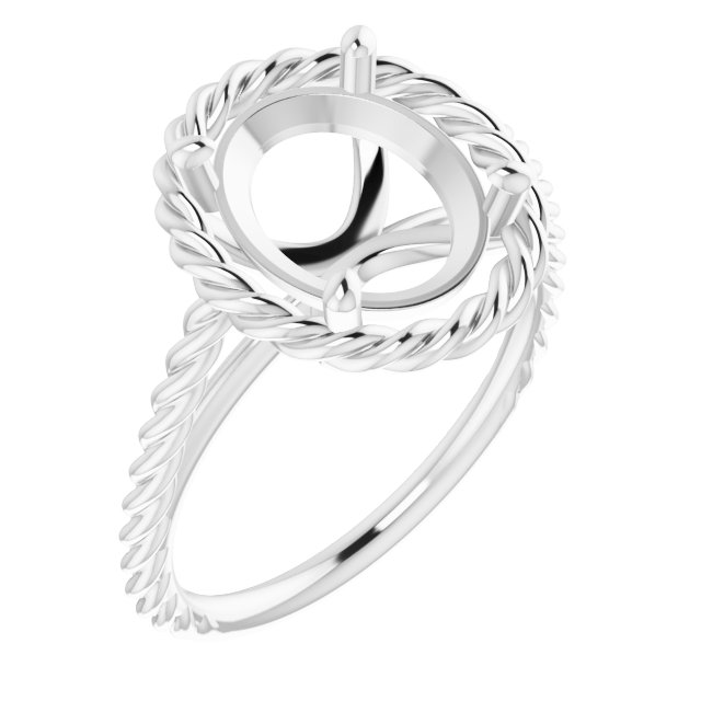 Solitaire Rope Ring