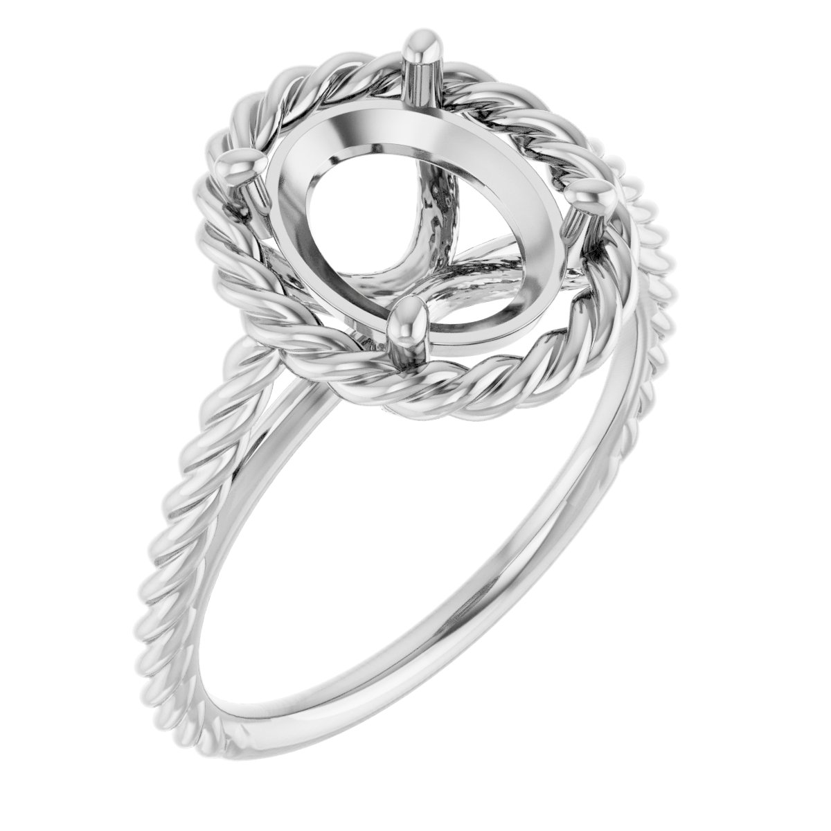 Solitaire Rope Ring