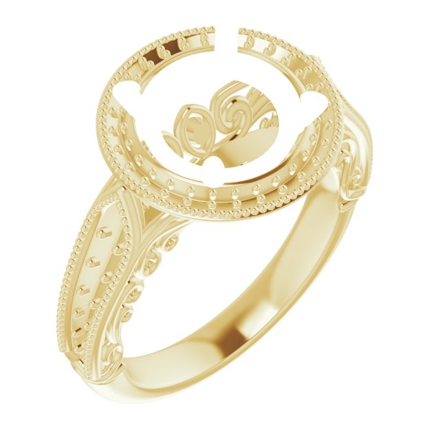 Halo-Style Vintage-Inspired Engagement Ring