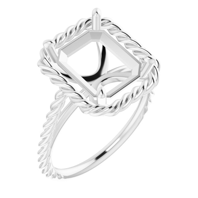 Solitaire Rope Ring