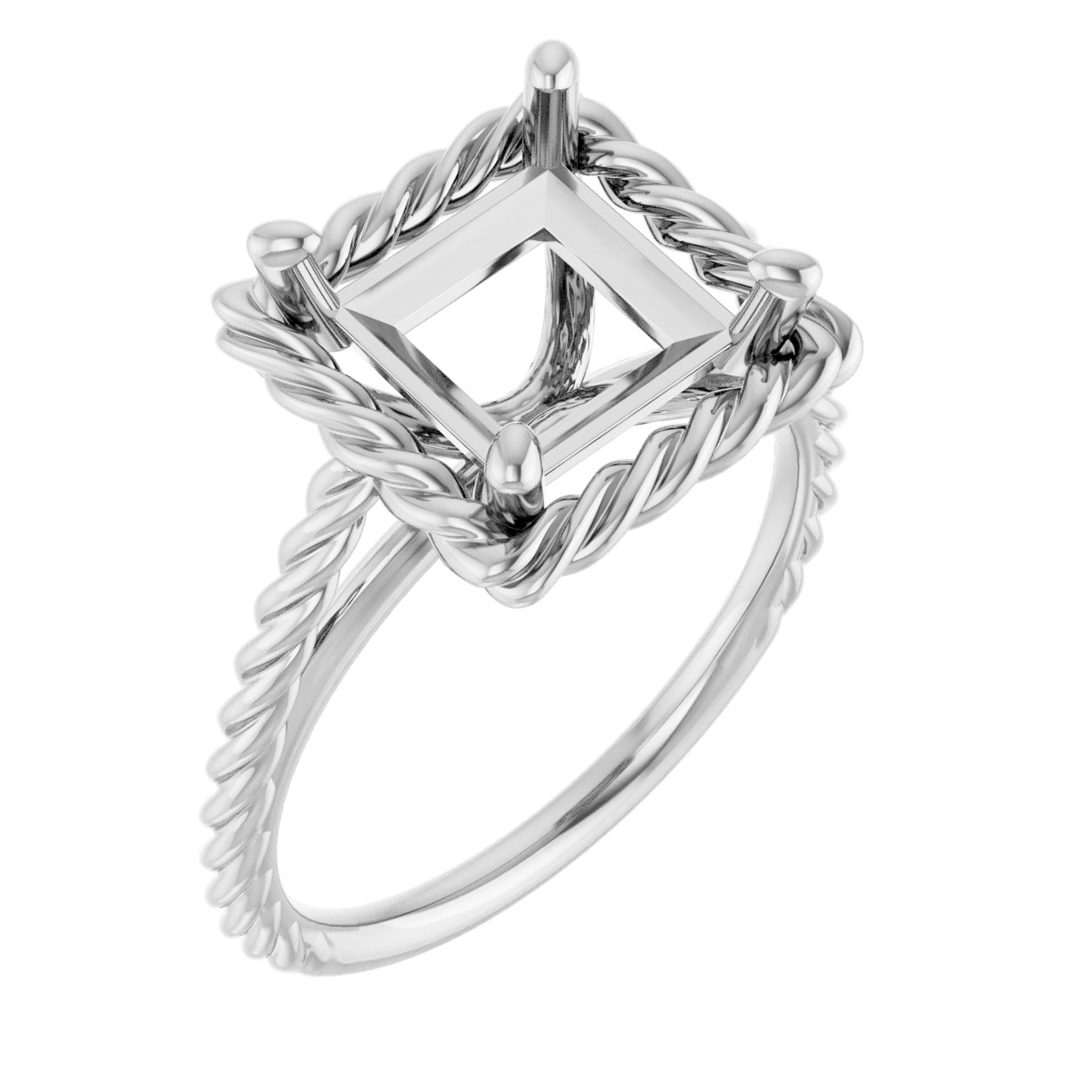 Solitaire Rope Ring