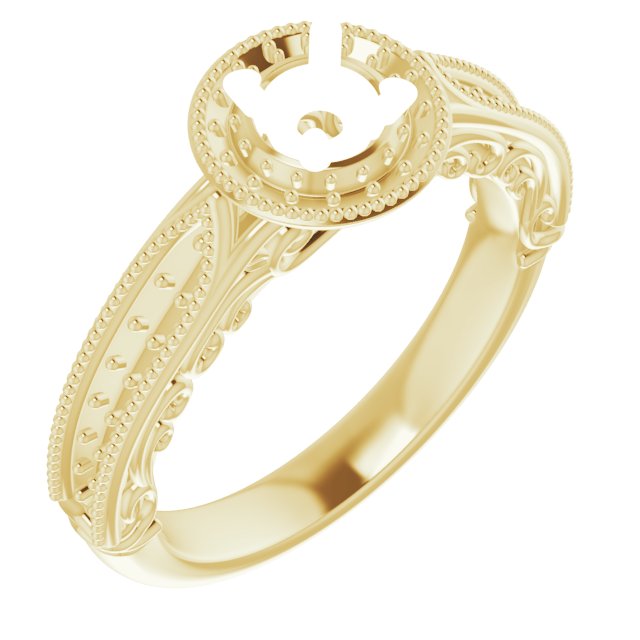 Halo-Style Vintage-Inspired Engagement Ring