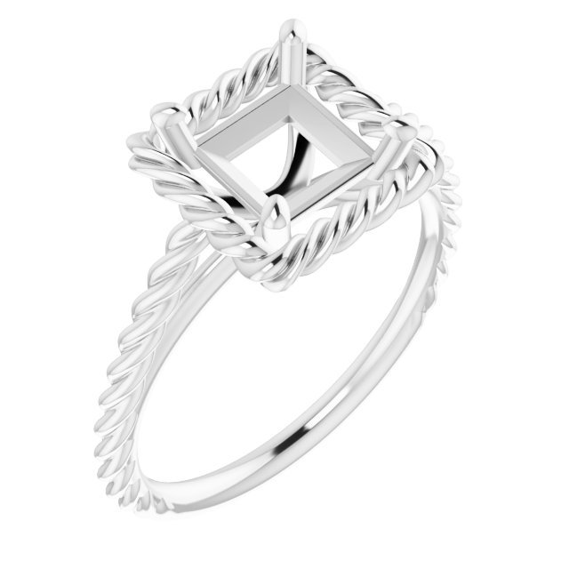 Solitaire Rope Ring