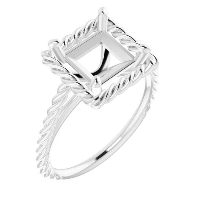 Solitaire Rope Ring