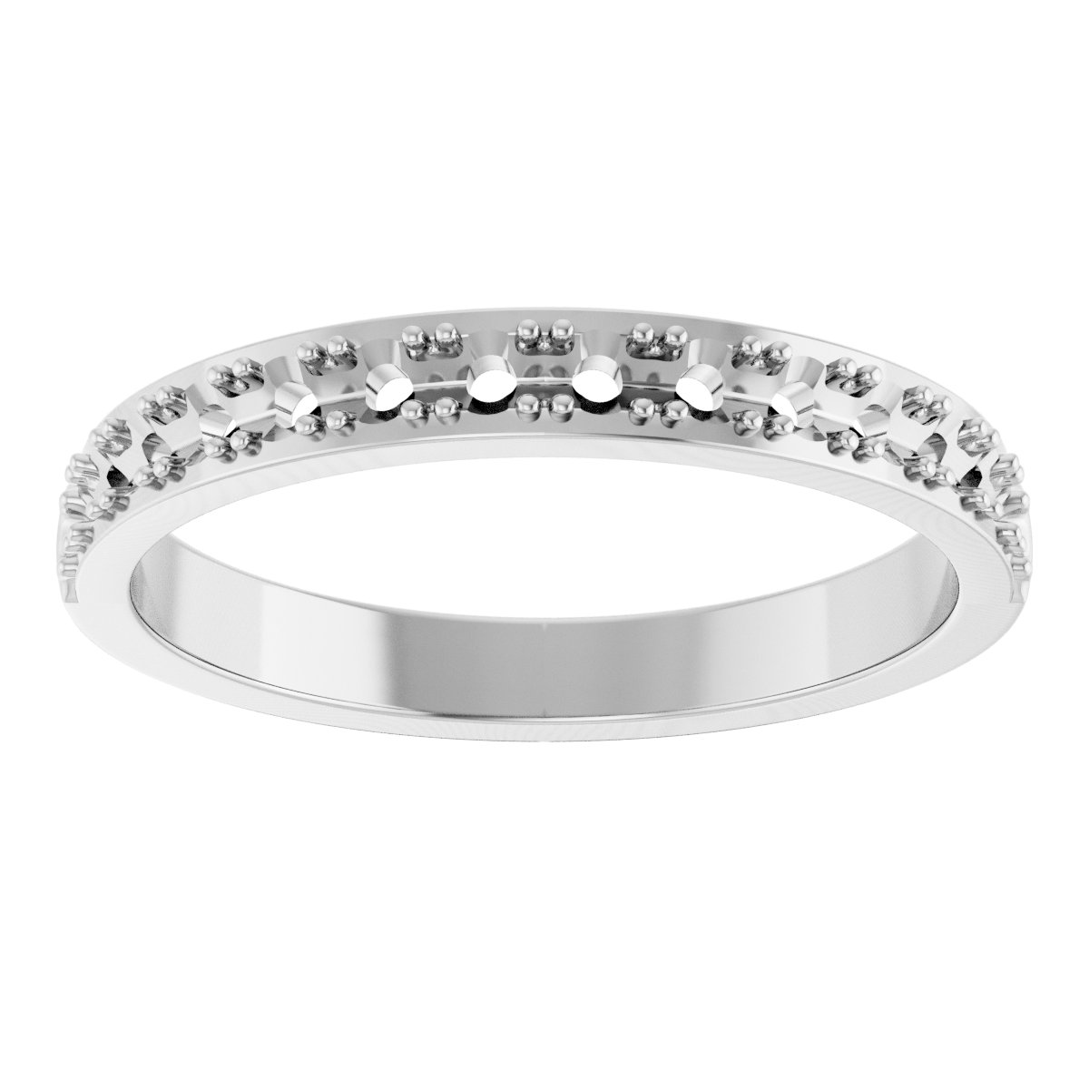 14K White 3/8 CTW Diamond Anniversary Band