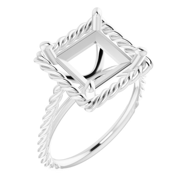 Solitaire Rope Ring