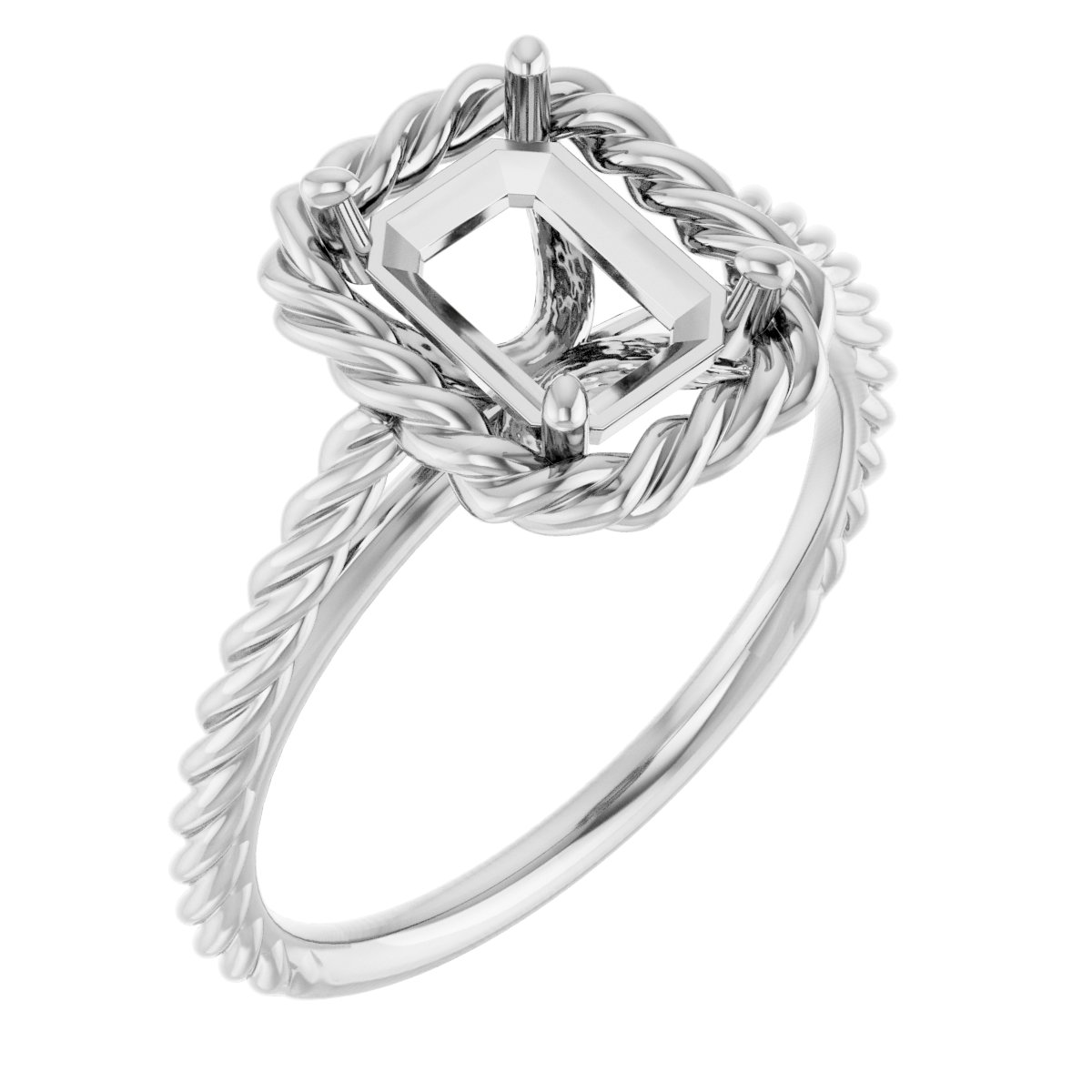 Solitaire Rope Ring