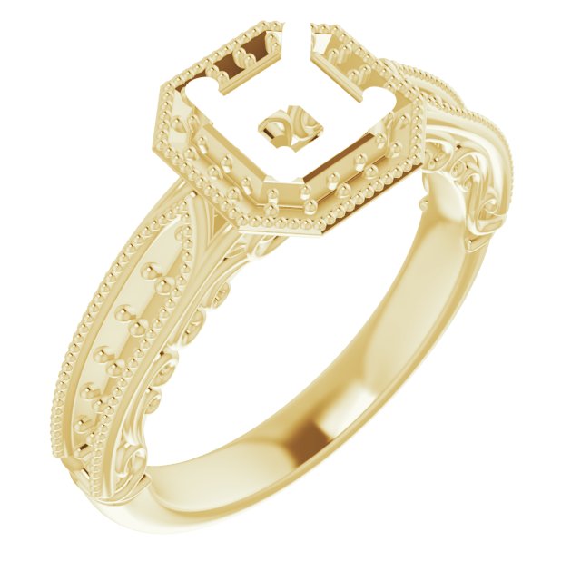 Halo-Style Vintage-Inspired Engagement Ring