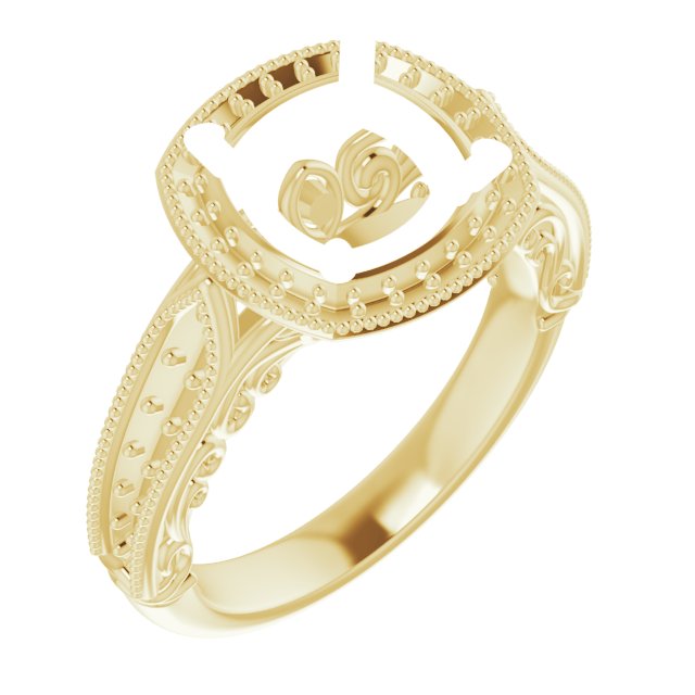 Halo-Style Vintage-Inspired Engagement Ring