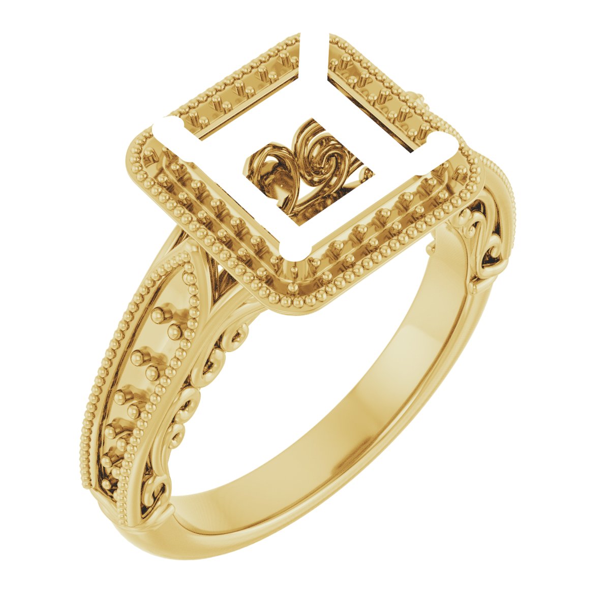 Halo-Style Vintage-Inspired Engagement Ring