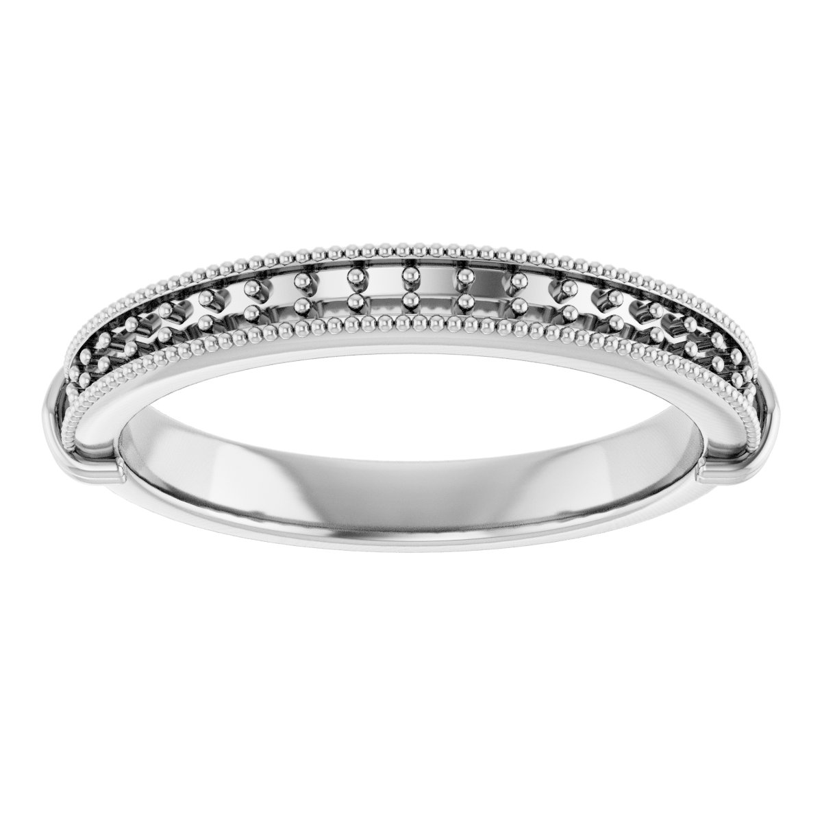 Band Mounting for 6x4 mm Emerald Ring view 6