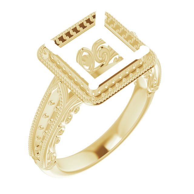 Halo-Style Vintage-Inspired Engagement Ring