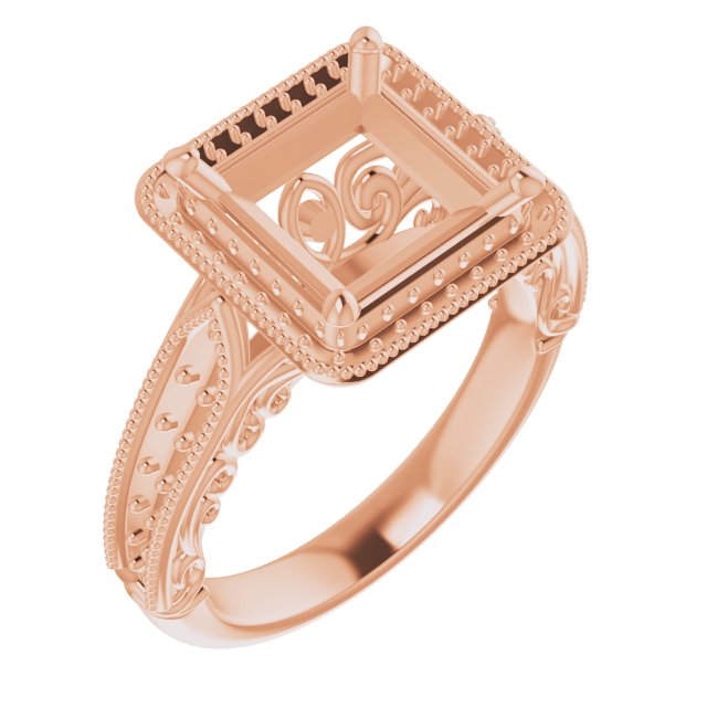 Halo-Style Vintage-Inspired Engagement Ring
