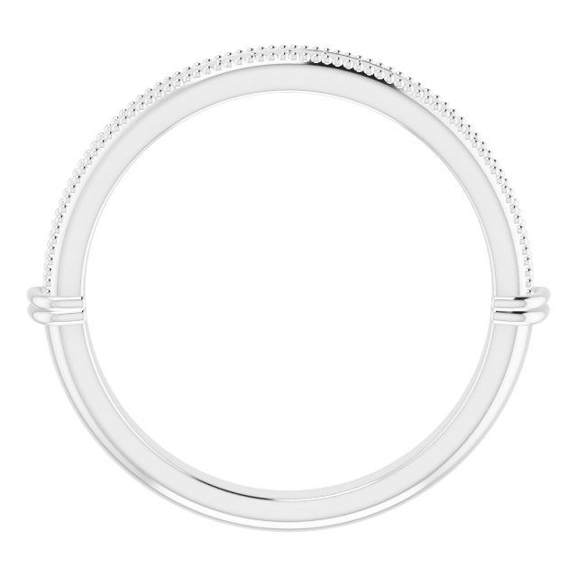 Band Mounting for 6x4 mm Emerald Ring view 3