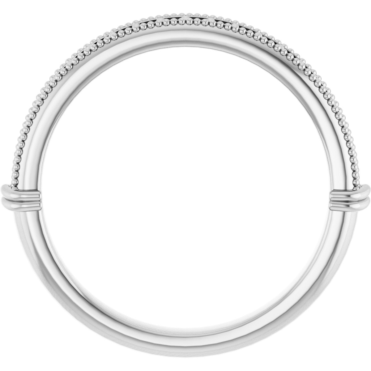 Band Mounting for 6x4 mm Emerald Ring view 4