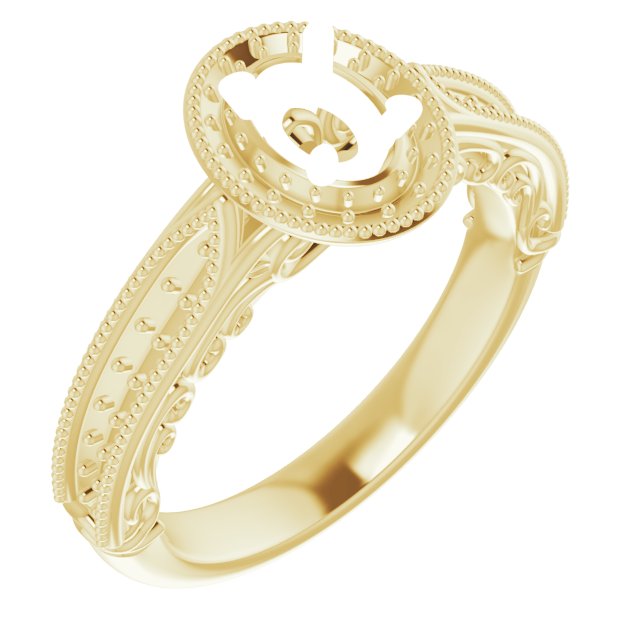 Halo-Style Vintage-Inspired Engagement Ring