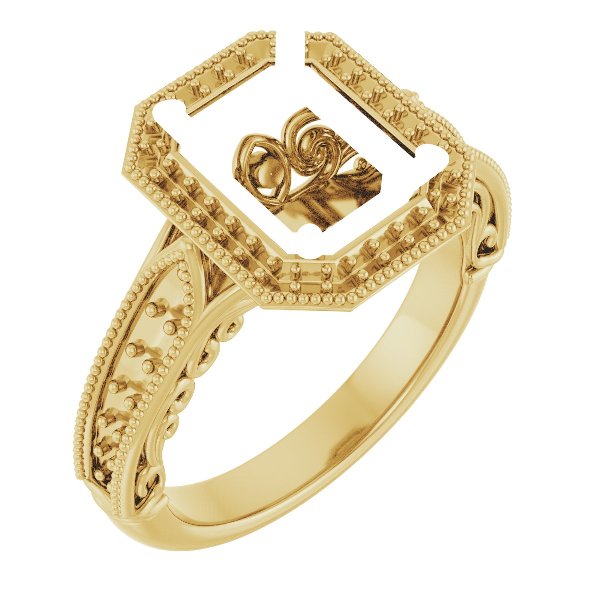 Halo-Style Vintage-Inspired Engagement Ring