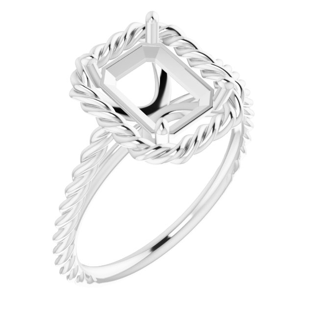 Solitaire Rope Ring