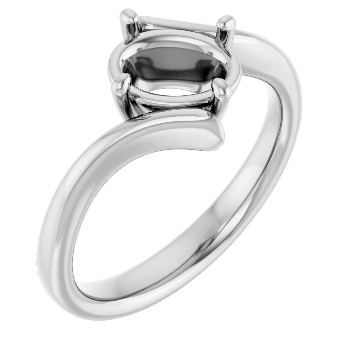 Solitaire Bypass Engagement Ring