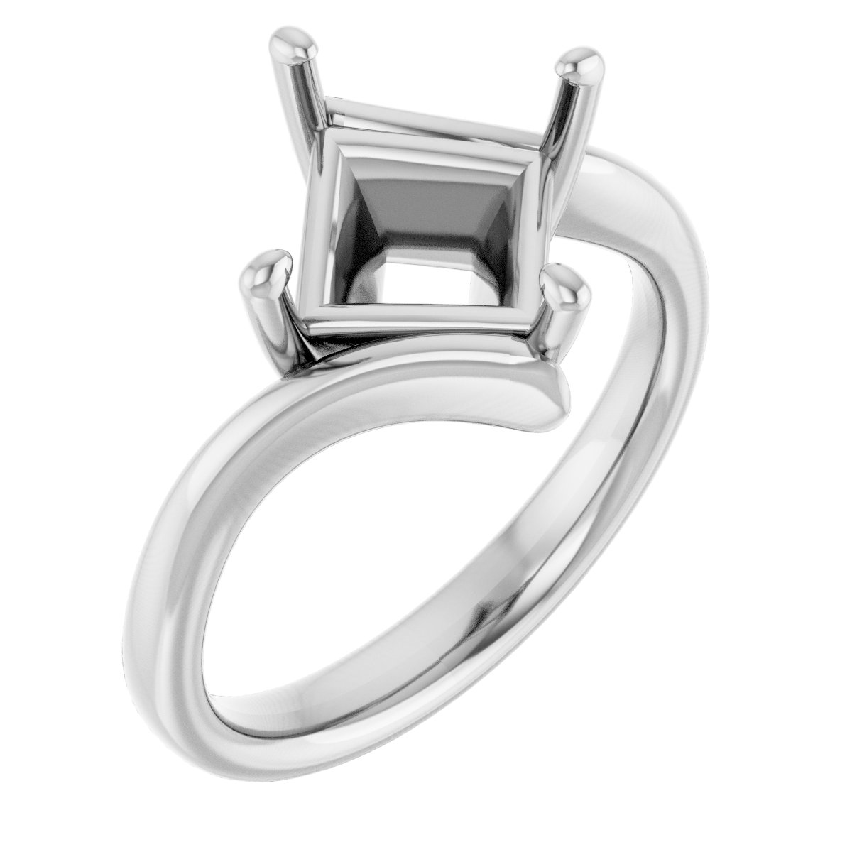 Solitaire Bypass Engagement Ring