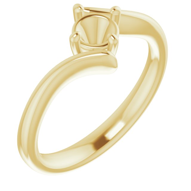 Solitaire Bypass Engagement Ring