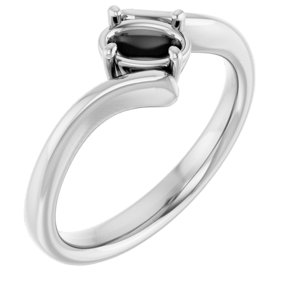 Solitaire Bypass Engagement Ring