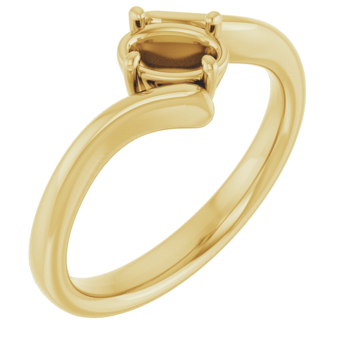 Solitaire Bypass Engagement Ring