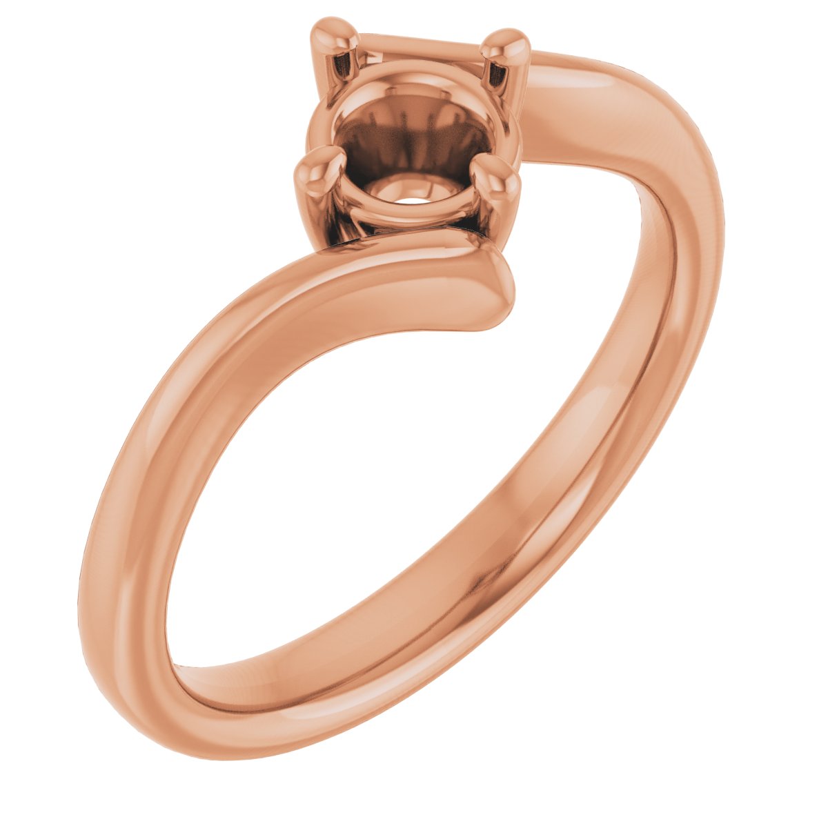 Solitaire Bypass Engagement Ring