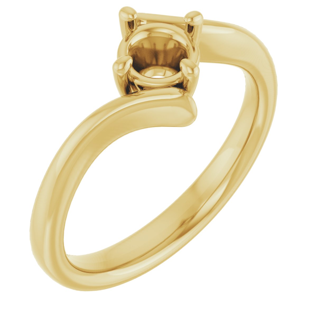 Solitaire Bypass Engagement Ring