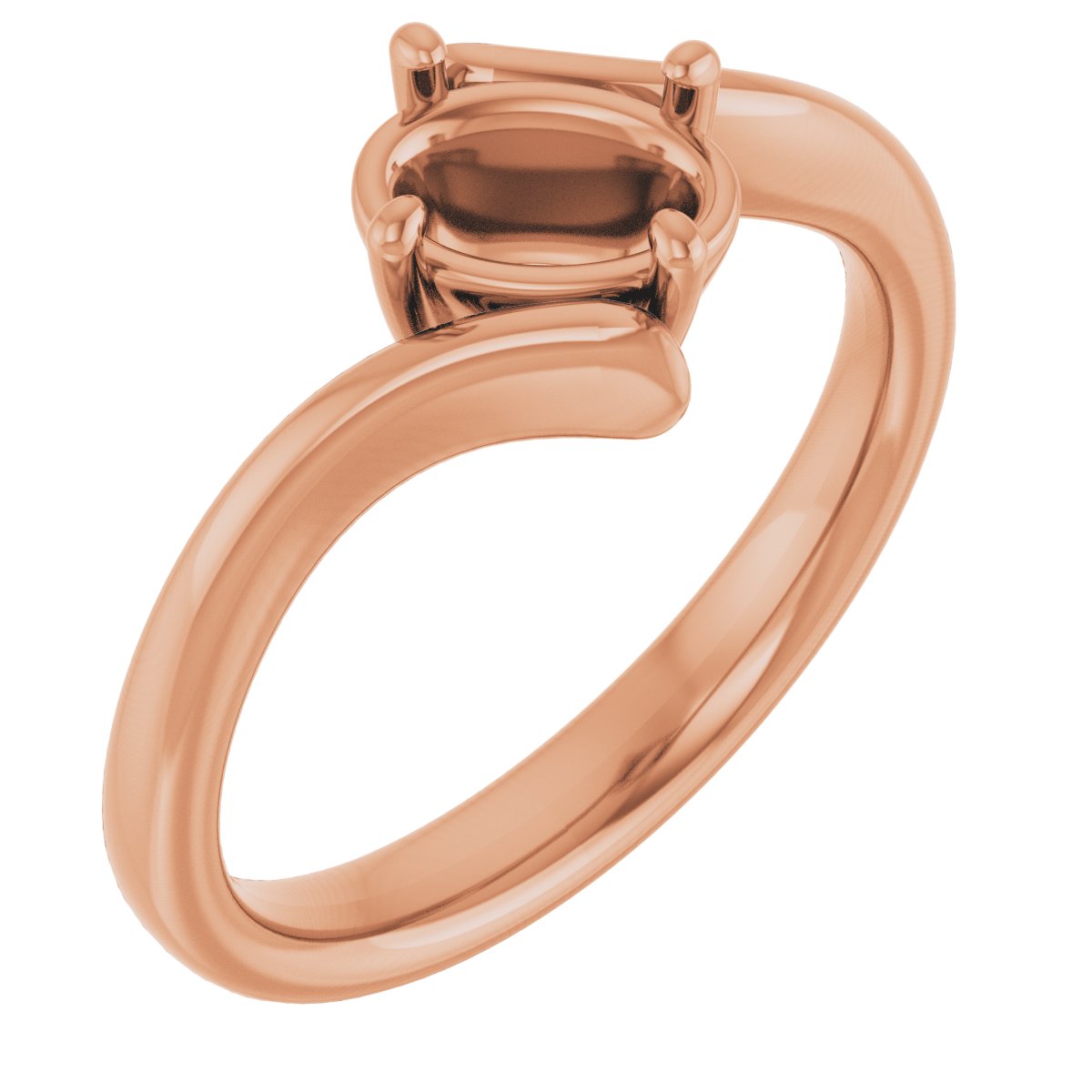 Solitaire Bypass Engagement Ring