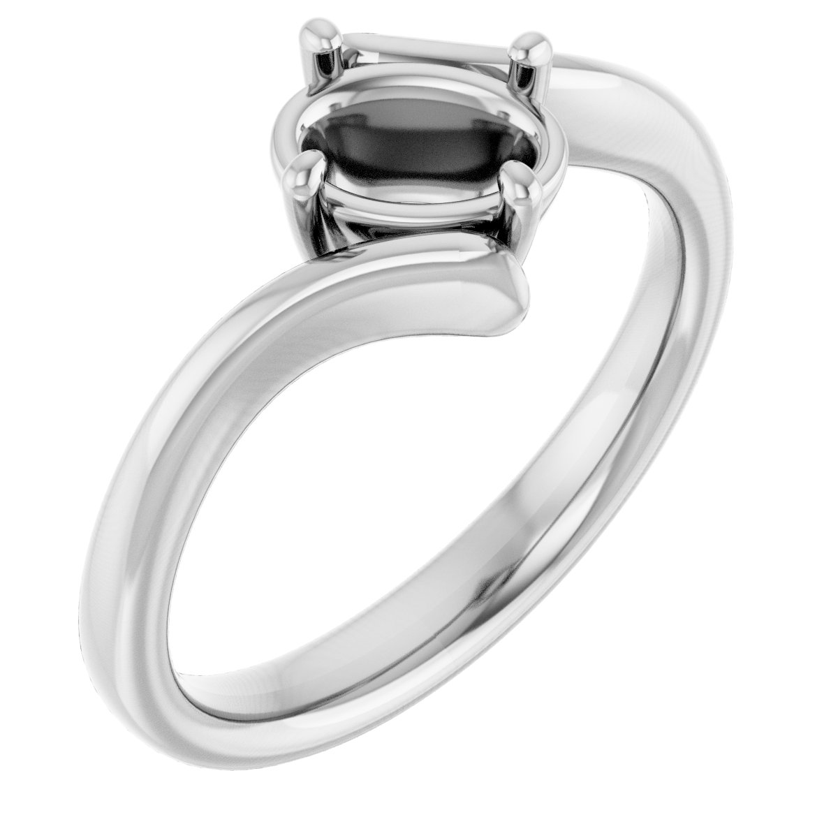 Solitaire Bypass Engagement Ring