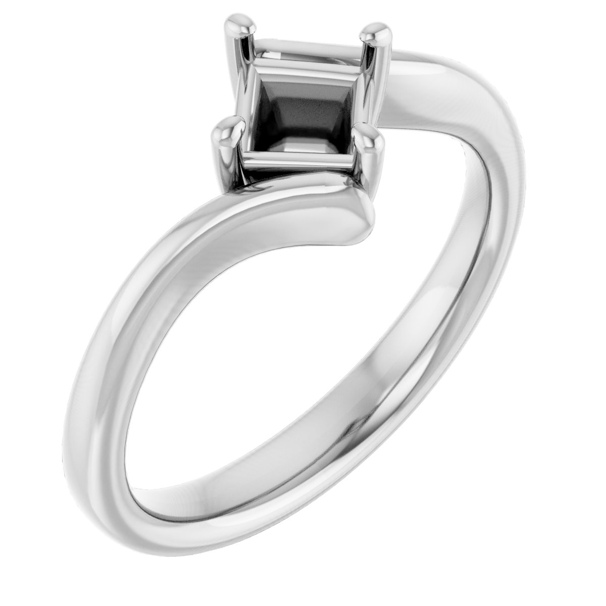 Solitaire Bypass Engagement Ring