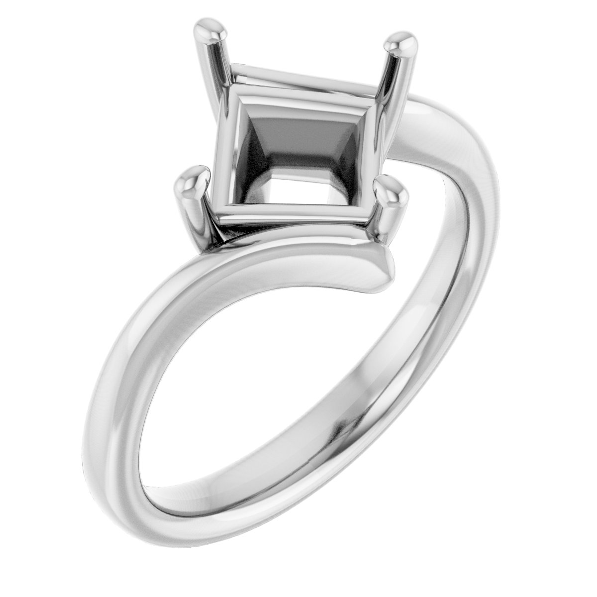 Solitaire Bypass Engagement Ring